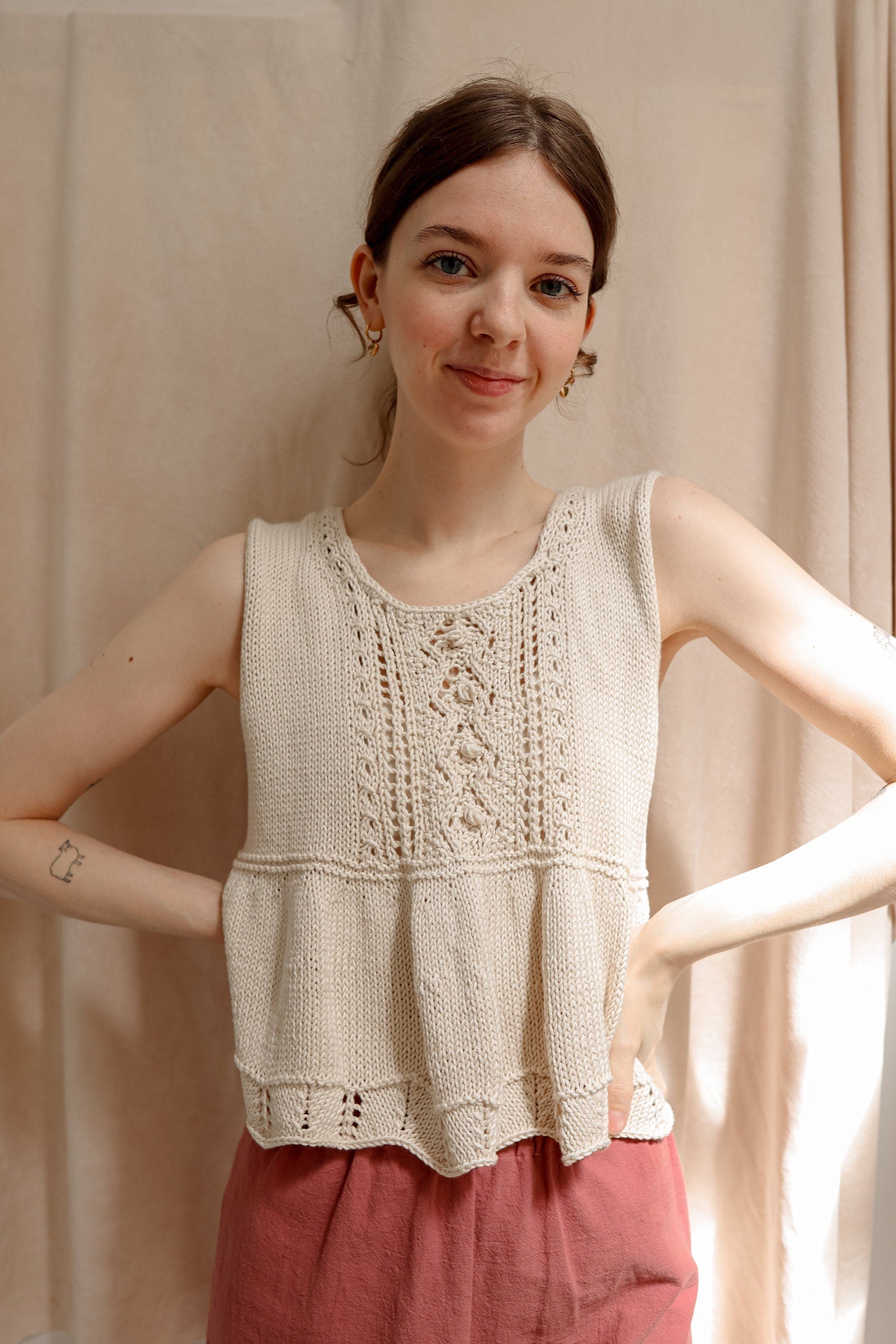 Rose Ruffle Top | Knitting Pattern |