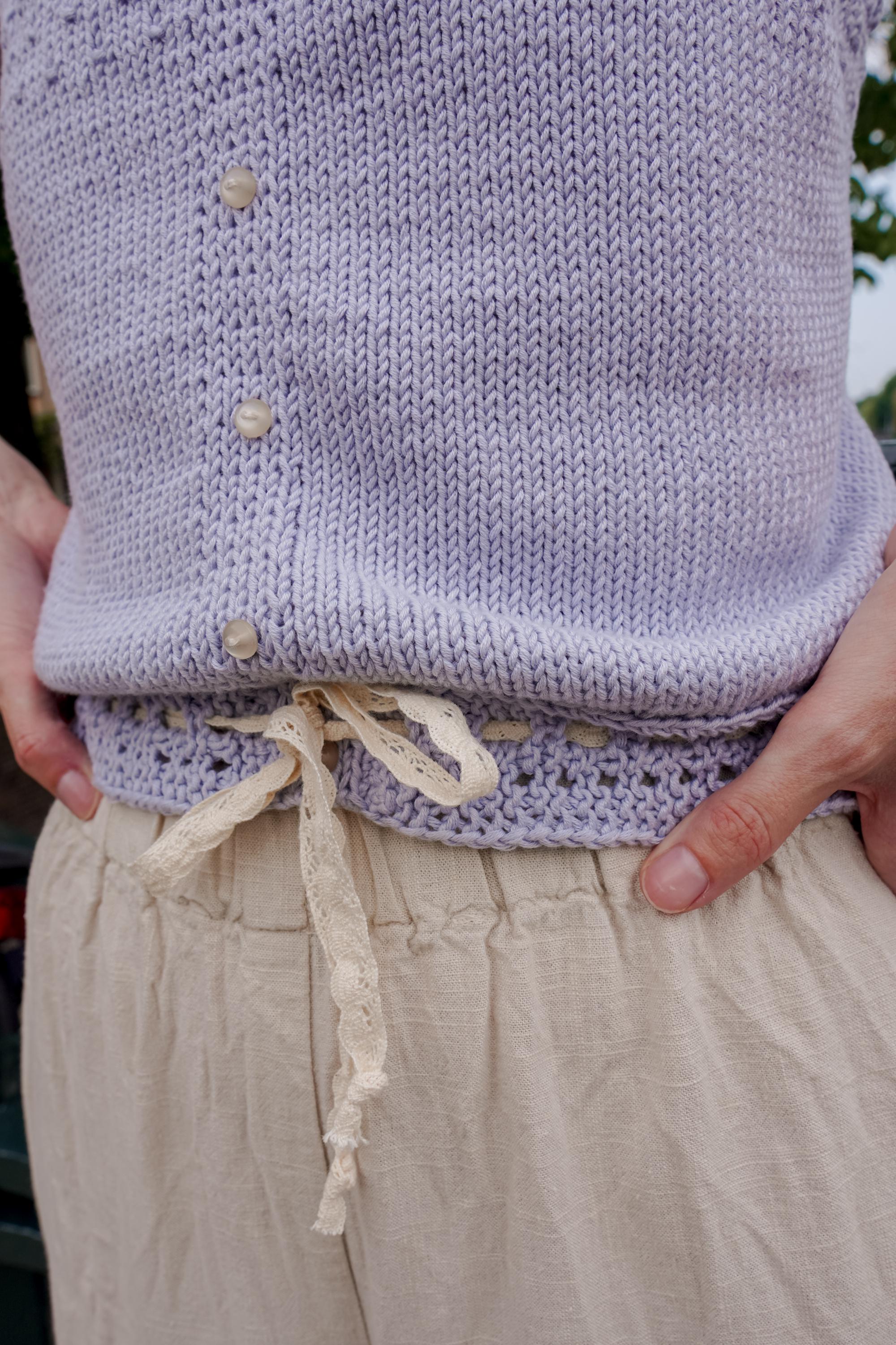 Bliss Broderie Top | Knitting Pattern