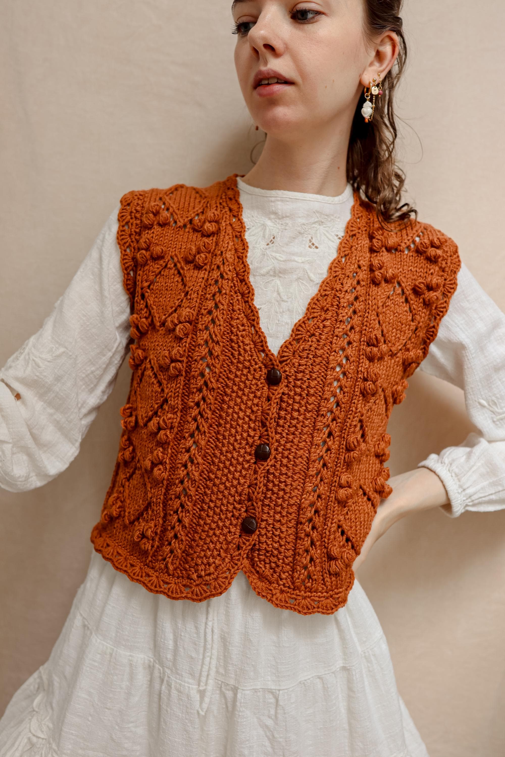 Babette Bobble Vest | Knitting Pattern