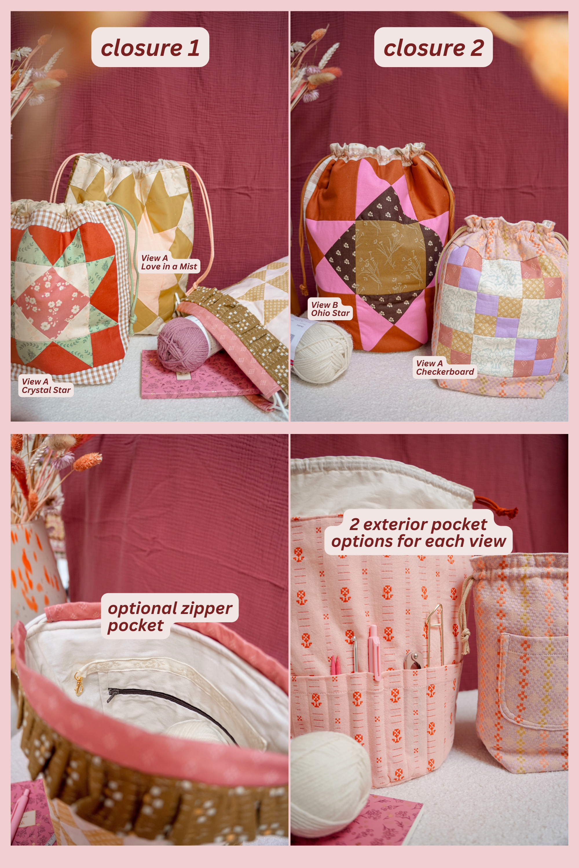 The Quilted Star Bag | Aimee Project Bag | Sewing Pattern