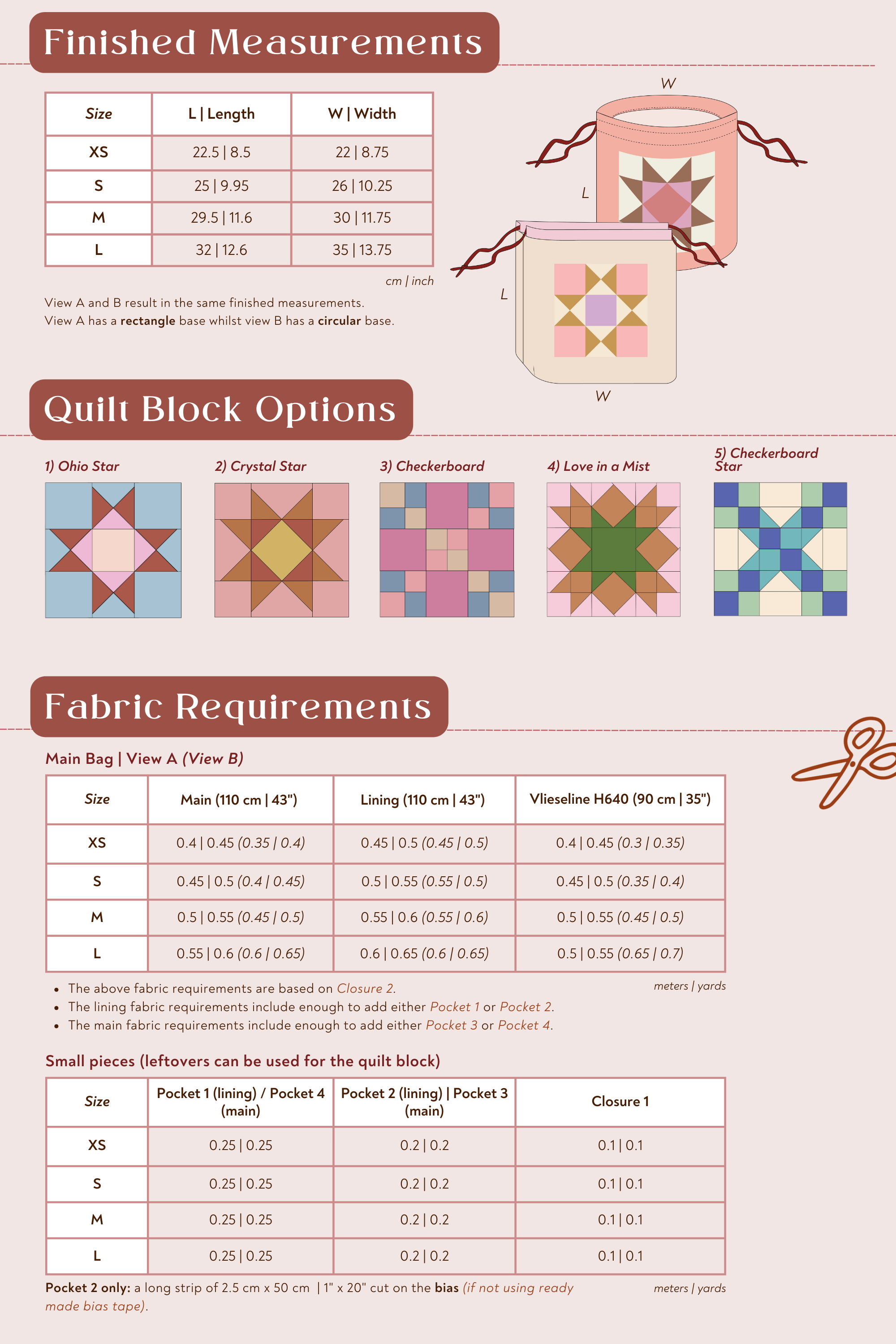 The Quilted Star Bag | Aimee Project Bag | Sewing Pattern