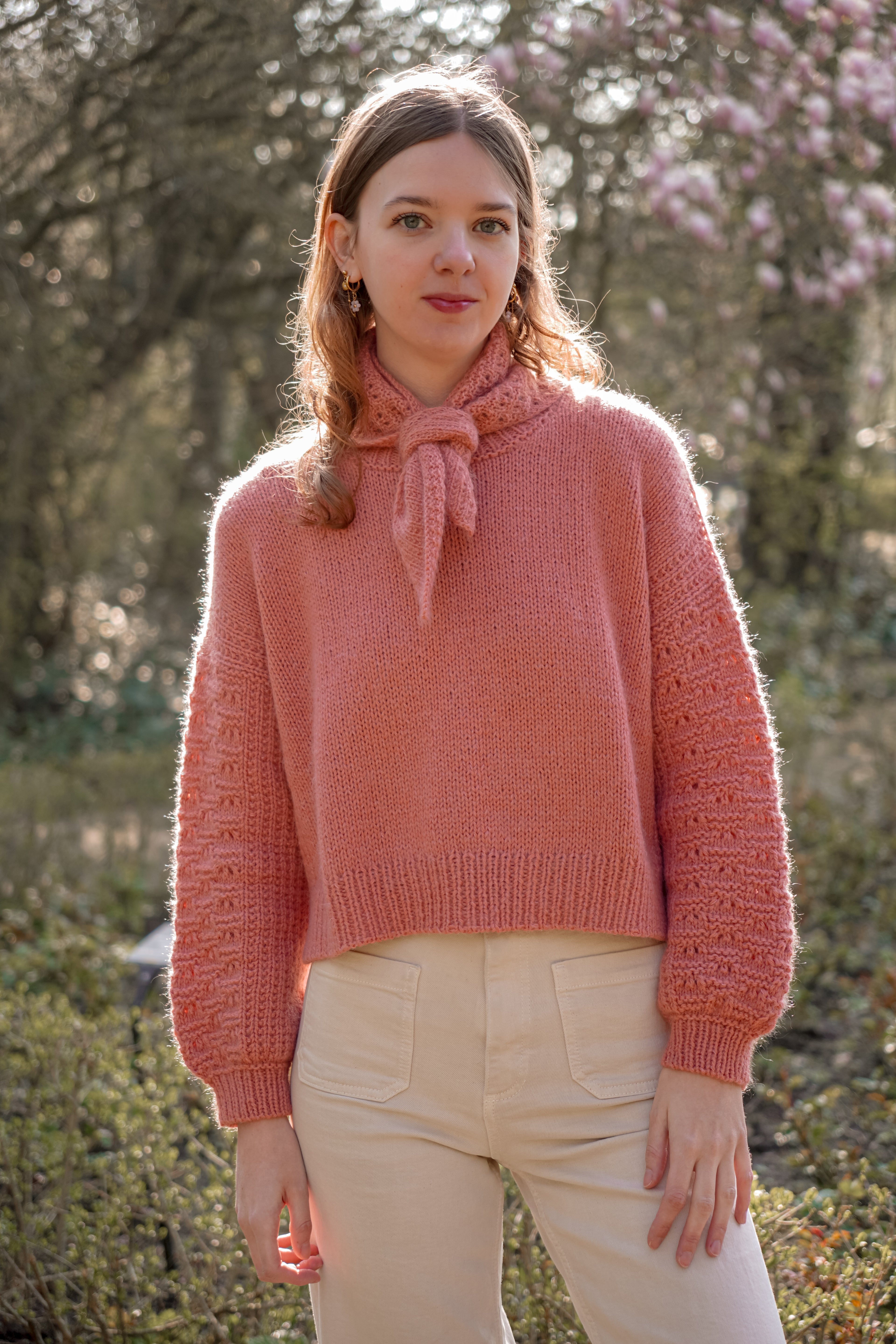 Cecilia Check Sweater & Scarf | Knitting Pattern