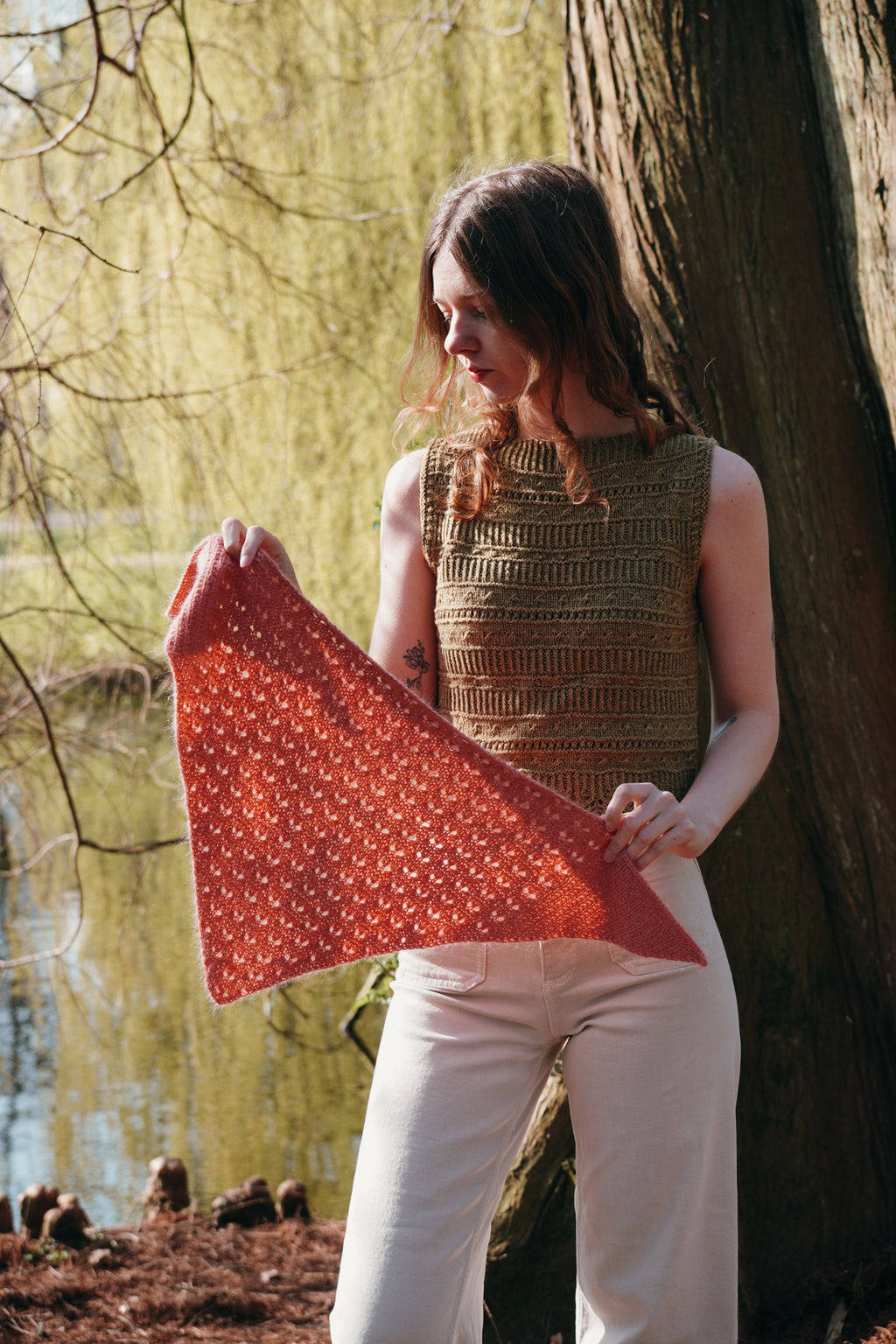 Cecilia Check Sweater & Scarf | Knitting Pattern