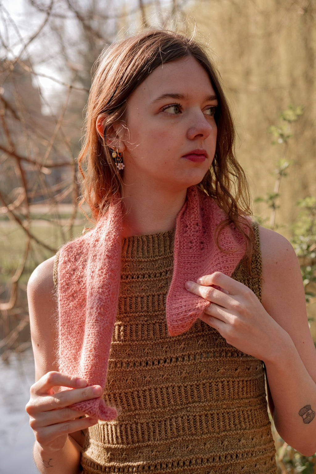 Cecilia Check Sweater & Scarf | Knitting Pattern