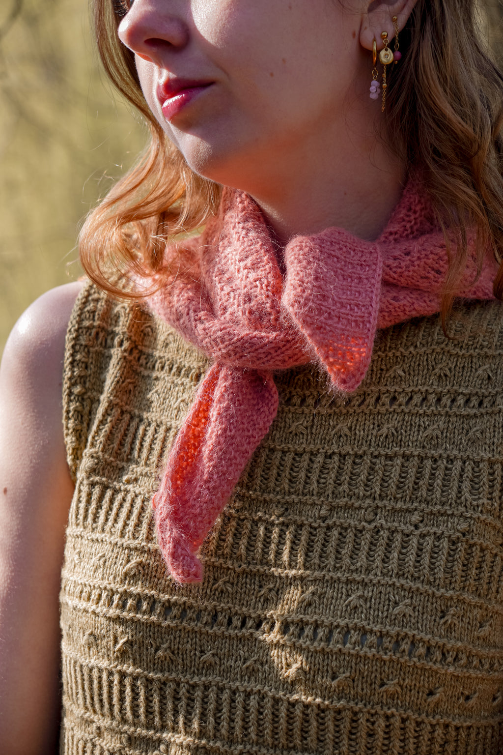 Cecilia Check Sweater & Scarf | Knitting Pattern