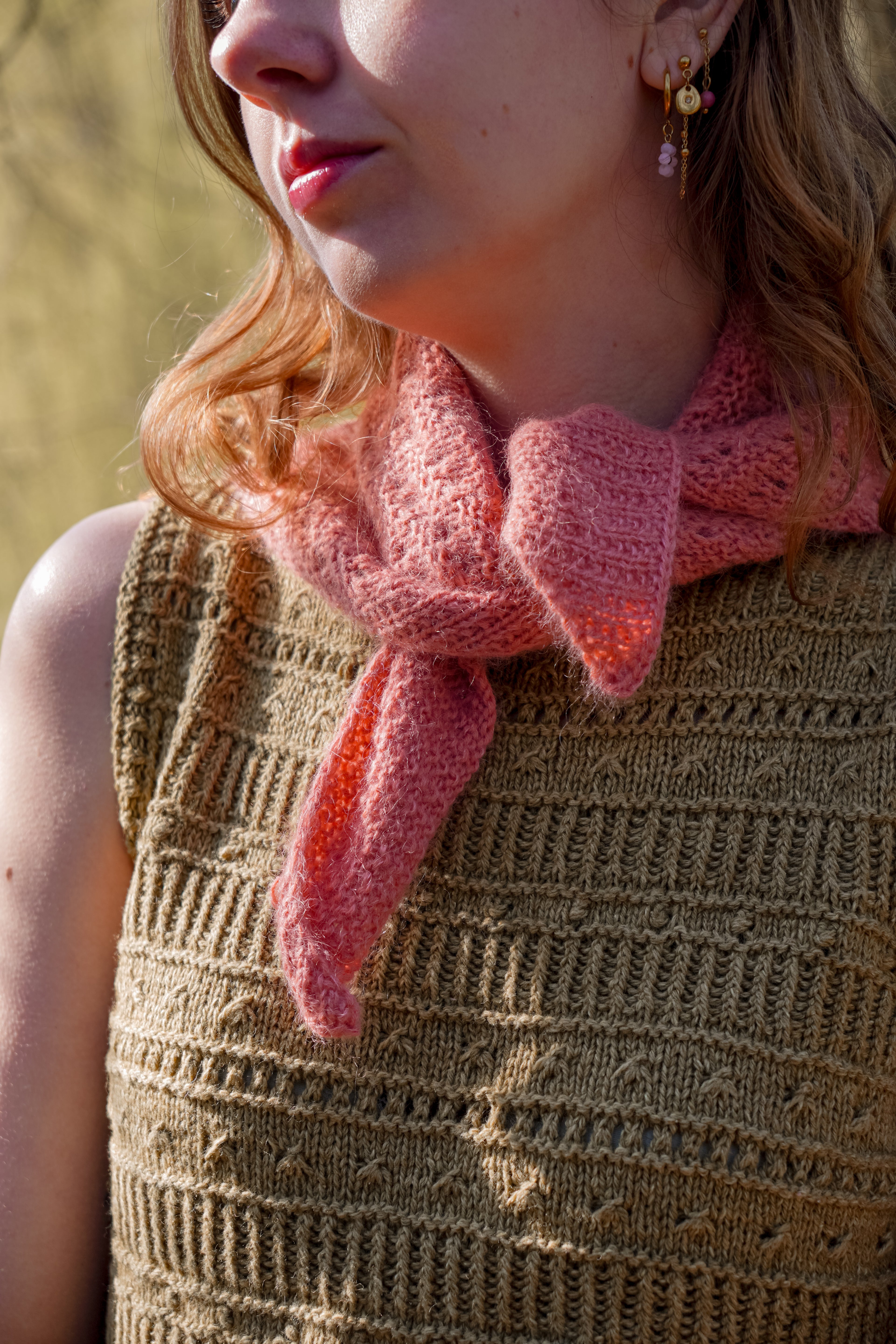 Cecilia Check Sweater & Scarf | Knitting Pattern