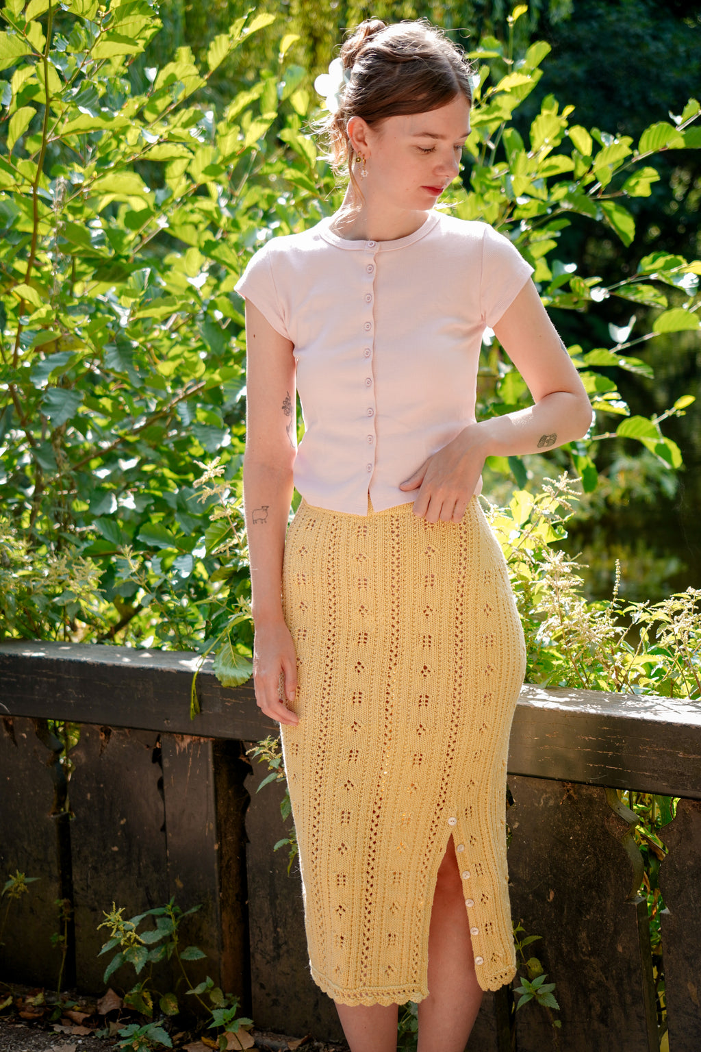 Posie Pointelle Skirt | Knitting Pattern