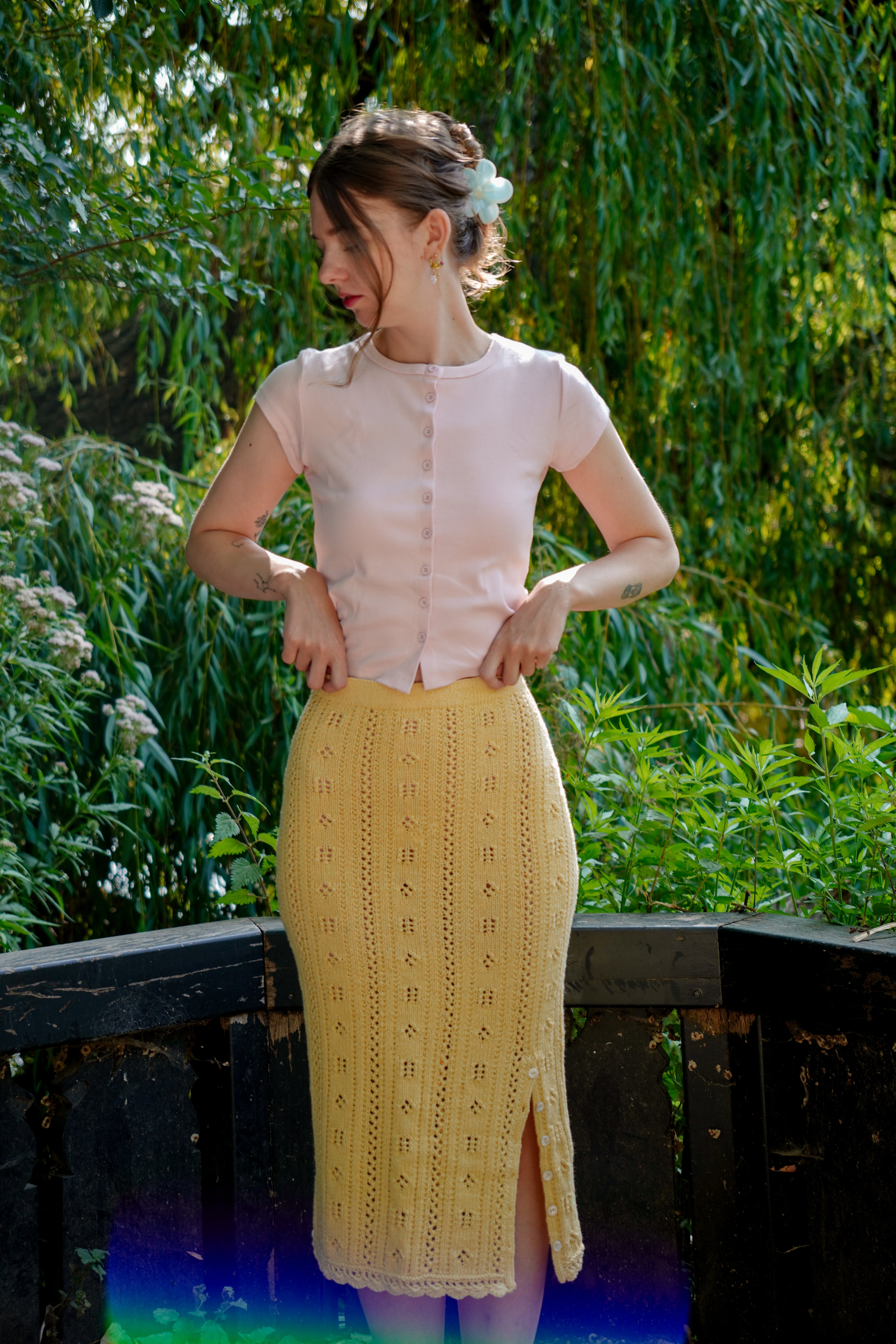 Posie Pointelle Skirt | Knitting Pattern