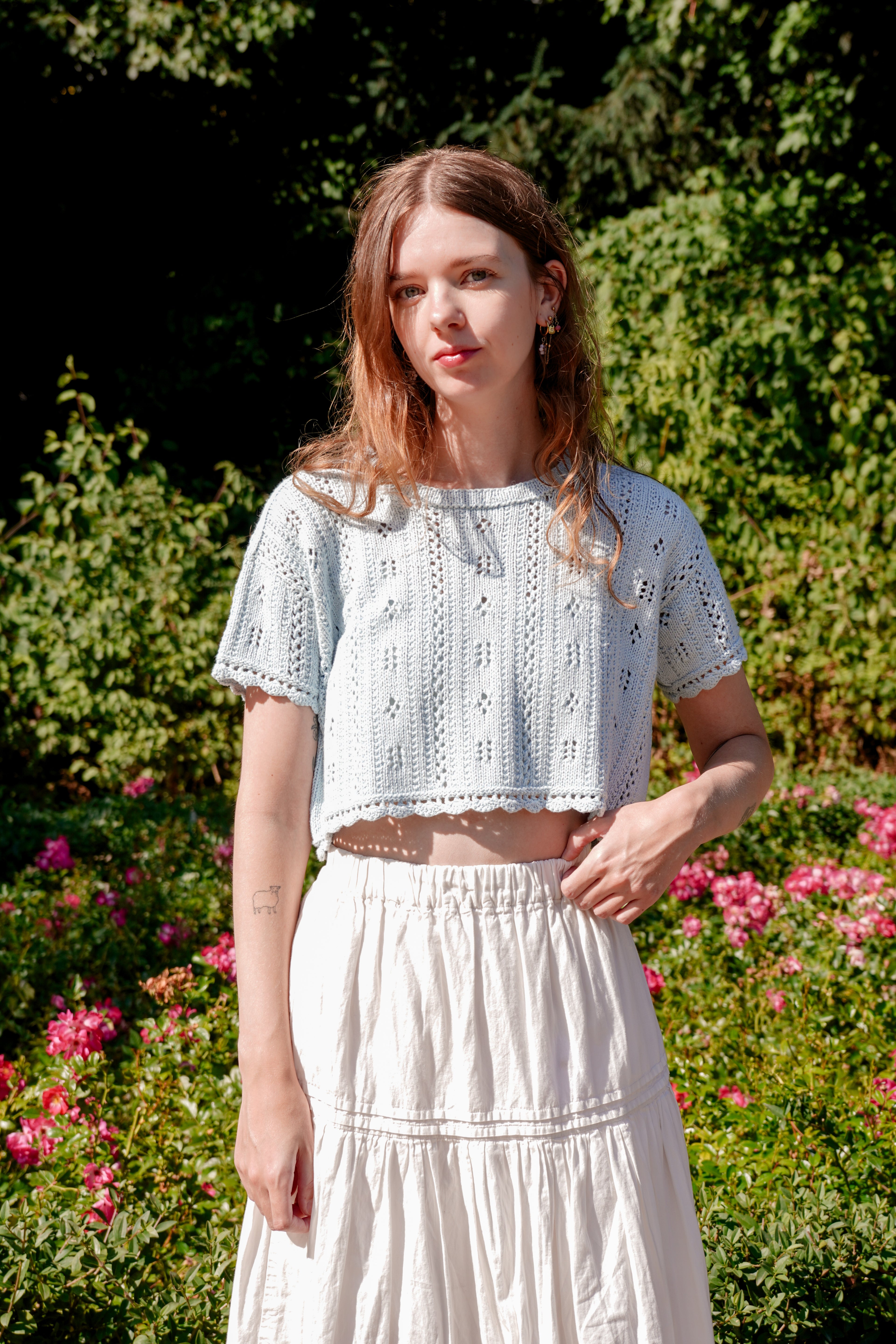 Posie Pointelle Top | Knitting Pattern