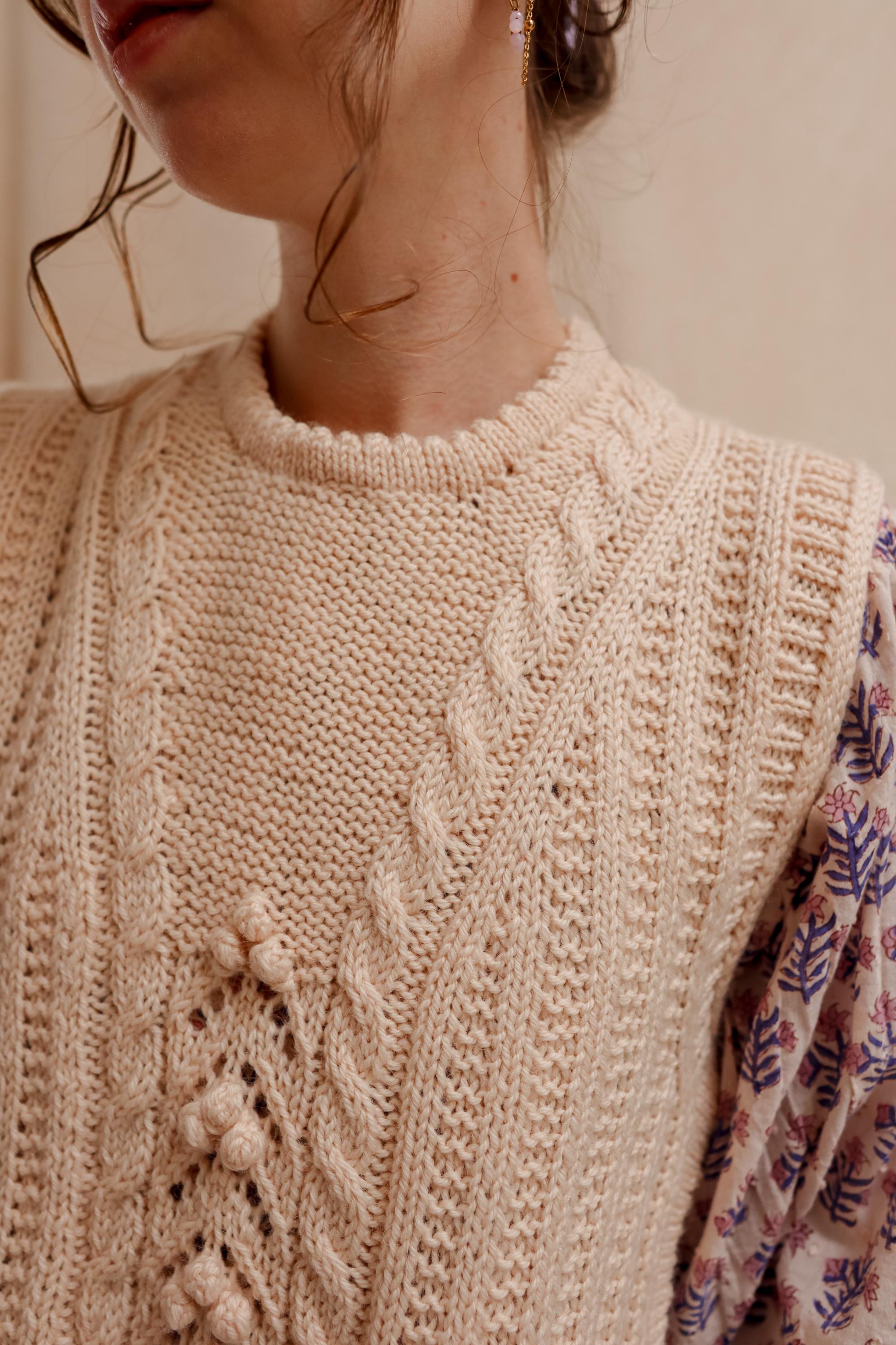 Bloom Bobble Slipover | Knitting Pattern