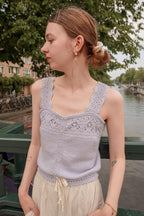 Bliss Broderie Top | Knitting Pattern