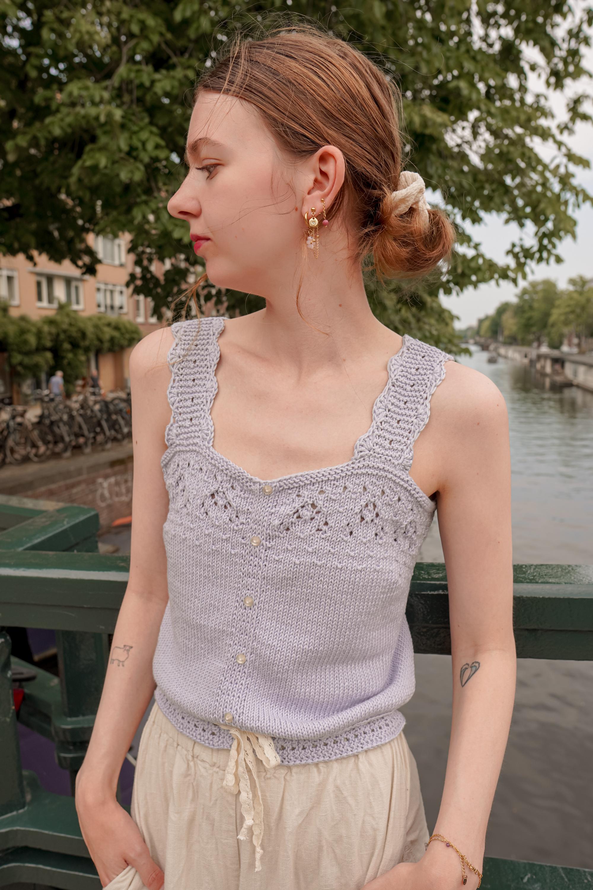 Bliss Broderie Top | Knitting Pattern