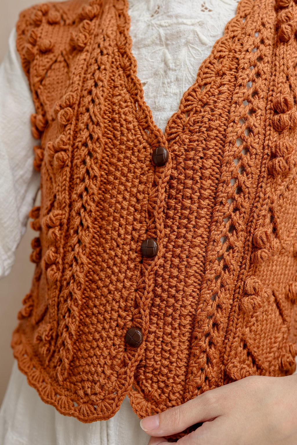 Babette Bobble Vest | Knitting Pattern