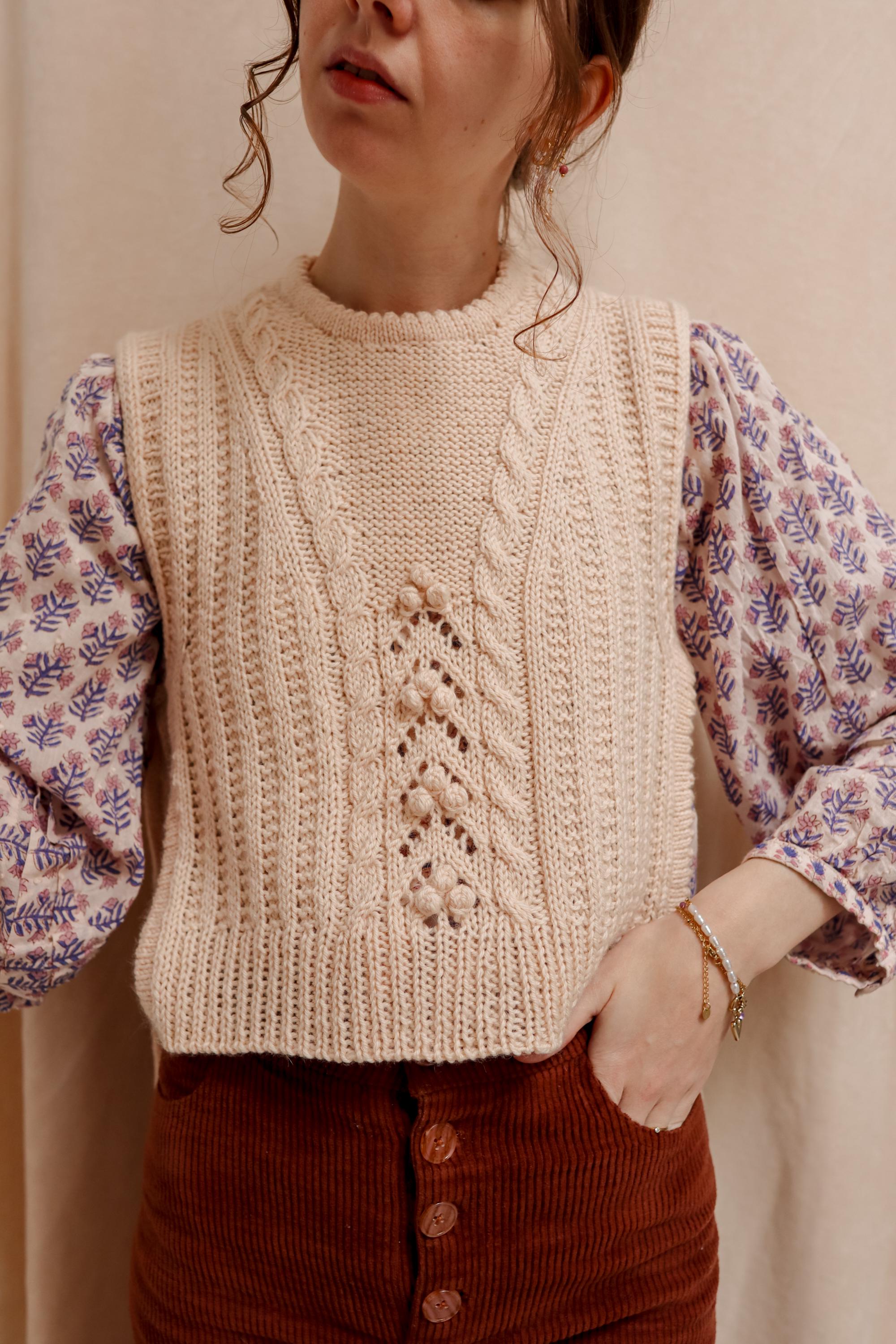 Bloom Bobble Slipover | Knitting Pattern
